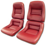 Leather-Like Vinyl Seat Covers Red 2" Bolster For 1982 Corvette