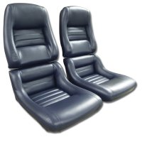 Leather-Like Vinyl Seat Covers Dark Blue 2" Bolster For 79-81 Corvette