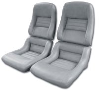 Leather-Like Vinyl Seat Covers Gray 2" Bolster For 1982 Corvette