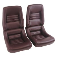 Leather-Like Vinyl Seat Covers Claret 4" Bolster For 1980 Corvette