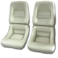 Leather-Like Vinyl Seat Covers Oyster 4" Bolster For 1979-1980 Corvette