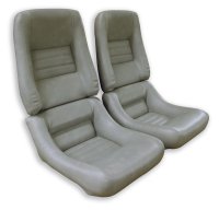 Mounted "Leather-Like" Vinyl Seat Covers Gray 4" Bolster For 82 Corvette