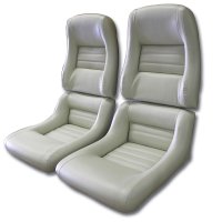 Mounted Leather-Like Vinyl Seat Covers Oyster 4" Bolster For 79-80 Corvette