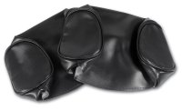 Headrest Covers- Black Vinyl For 1966 Corvette