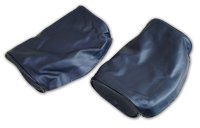 Headrest Covers- Dark Blue Leather For 1966 Corvette