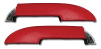 Armrest Assemblies W/Chrome Ends W/Chrome End Red For 1959-1961 Corvette