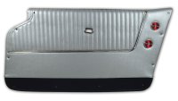 Door Panels Silver W/Black Carpet Convertible W/Trim For 1964 Corvette