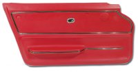 Door Panel- Red Coupe W/Trim LH For 1965-1966 Corvette