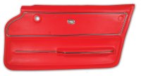 Door Panel- Red Coupe W/Trim RH For 1965-1966 Corvette