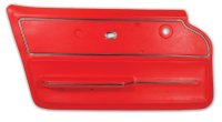 Door Panel- Red Convertible W/Trim LH For 1967 Corvette