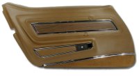 Door Panel- Dark Saddle Deluxe LH For 1970-1972 Corvette