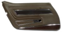 Door Panel- Dark Brown Deluxe LH For 1977 Corvette