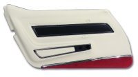 Door Panel- White Deluxe W/Red Carpet LH For 1977 Corvette