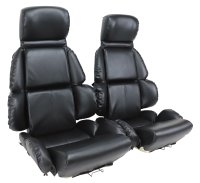 Leather-Like Vinyl Seat Covers Black Standard For 1993 Corvette