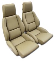 468471 OE Style 100% Leather Standard Seat Covers W/O Perforated Inserts Bronze For 84-87 Corvett...