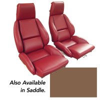 Mounted Leather-Like Vinyl Seat Covers Saddle Standard No-Perforations For 88 Corvette