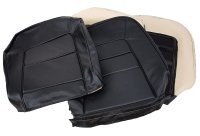 Driver Leather Seat Covers- Black For 1965 Corvette