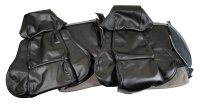 Custom 100% Leather Standard Seat Covers Black & Dark Red For 84-88 Corvette