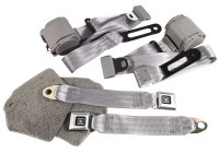 Gray Lap & Shoulder Seat Belts Single Retractor For 1992-1996 Corvette