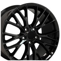 C7 Z06 Style Gloss Black Wheel 18x85 56mm Offset For 1988-2013 Corvette