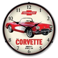 LED Clock- Red For 1959 Corvette