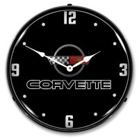 LED Clock- C4 Black Tie For 1984-1996 Corvette