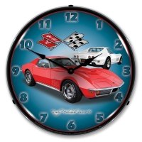 LED Clock- Stingray Red For 1971 Corvette