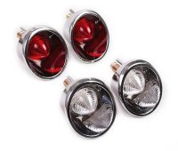 4Pc LED Tail Light Set W/Backup Lights For 1963-1966 Corvette