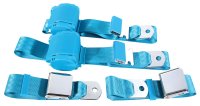 Seat Belts Rear Chrome Lift Latch Turquoise For 1964-1973 Mustang