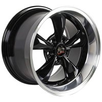 Bullitt Wheel Black Machined Lip 17x105 Rears Only For 1994-2004 Mustang