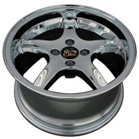 Cobra R Deep Dish Wheel Chrome 17x9 Rears Only For 1979-1993 Mustang