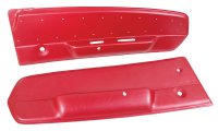 Deluxe Door Panels - Red For 1967 Ford Mustang