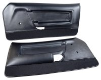 Deluxe Door Panels - Black For 1971-1973 Ford Mustang