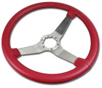 Steering Wheel Red Leather Satin Spokes For 1977-1979 Corvette