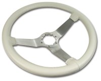 Steering Wheel Oyster Leather Satin Spokes For 1978 Corvette