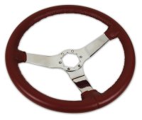 Steering Wheel Saffron Leather Chrome Spokes For 1978 Corvette