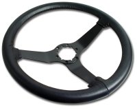 Steering Wheel Black Leather Black Spokes For 1980-1981 Corvette