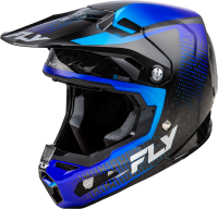 Fly Racing Adult Formula S Carbon Protocol Helmet, DOT/FMVSS 218 Approved (Black Carbon/Blue, Med...
