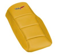 C6 Corvette Console Cover Cushion Solid Color Accent Stitched w/Logo