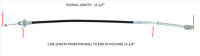 21.5" Accelerator Cable - Fits 1966 Mopar B-Body Models with 383 4-BBL Engine