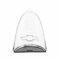 1955 Full-Size Chevrolet Clear Tail Light Lens with Chrome Bowtie Pair