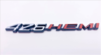 2008-Present Dodge Challenger & Charger Retro 426 HEMI Emblem - Stainless Silver with HEMI Orange...