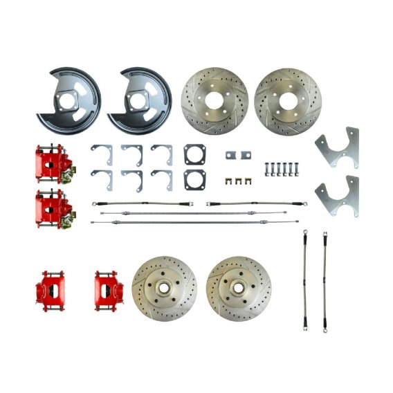 1975-1977 Chevrolet Camaro Front and Rear Brake Conversion Kit The Right Stuff F75RD07Z