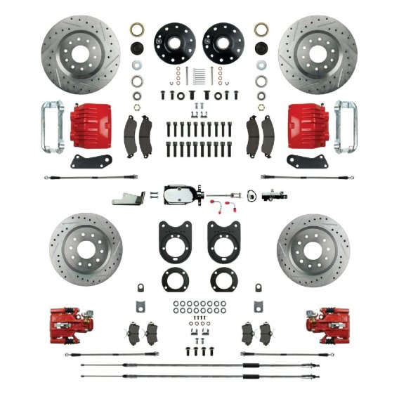 1964-1971 Oldsmobile 442 Front and Rear Brake Conversion Kit The Right Stuff AFXSD51CZX