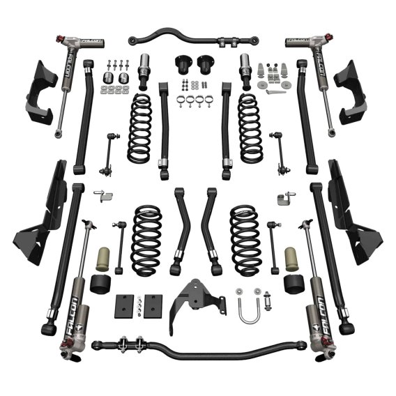 Fits Jeep JK 2 Door Alpine CT4 Suspension System 4 " Lift w/ Falcon 3.3 Shocks 07-18 Wrangler JK ...