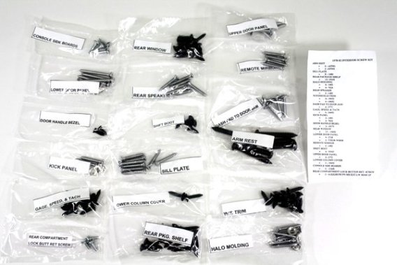 1978-1982 C3 Corvette Interior Screw Kit