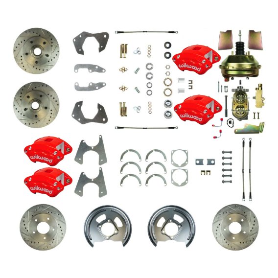 1965-1968 Chevrolet Biscayne Front and Rear Brake Conversion Kit The Right Stuff FSC664DCCZ