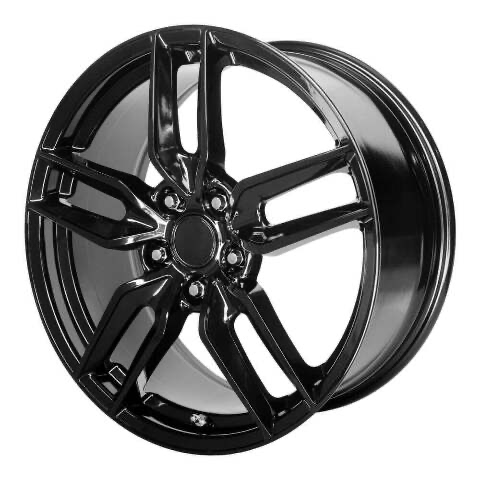 2005-2013 Corvette C6 Performance Replicas Z51 Style Split Spoke Gloss Black Wheel Rim 19x10" +78...