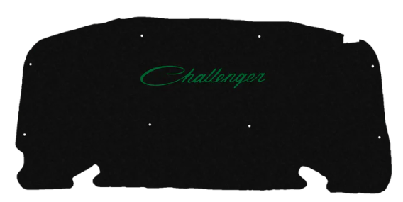 2008-2012 Challenger Dodge Replacement Hood Liner w/Color Logo Emblem