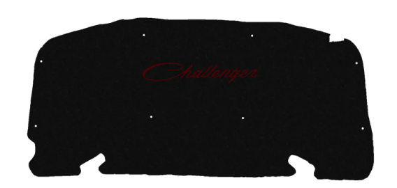 2008-2012 Challenger Dodge Replacement Hood Liner w/Color Logo Emblem